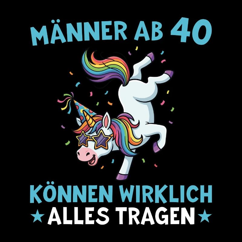 40. Geburtstag Einhorn Herz 40 Jahre