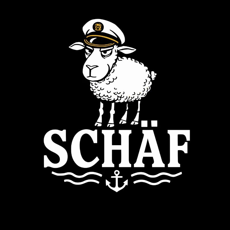 Sheep Funny Sheep Captain for Sailors Seafarers