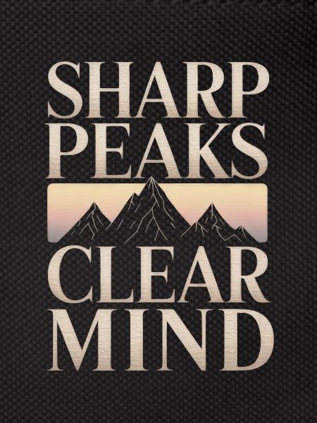 Sharp Peaks Clear Mind Mountain Design