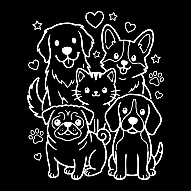 Animaux de compagnie Kawaii Chat et Chiens