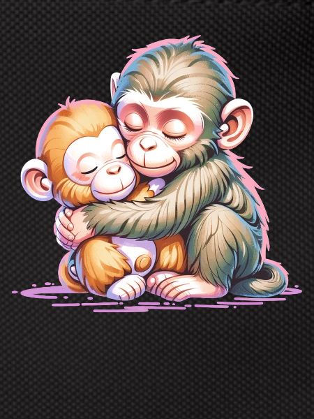 Hugging Monkey Duo