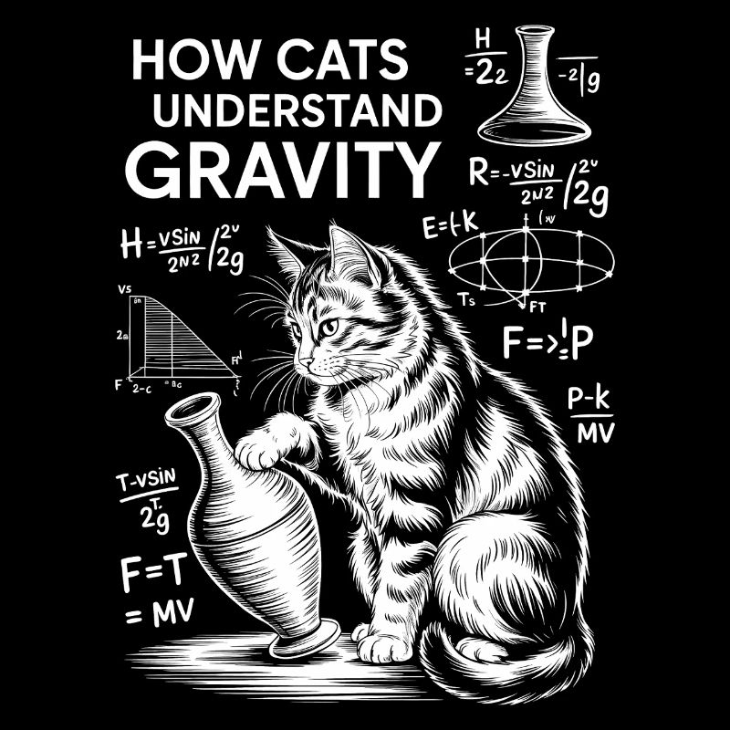 Dictions de chats de physique Blague de maths Cadeau de physique