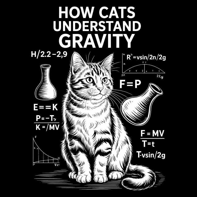 Dictions de chats de physique Blague de maths Cadeau de physique