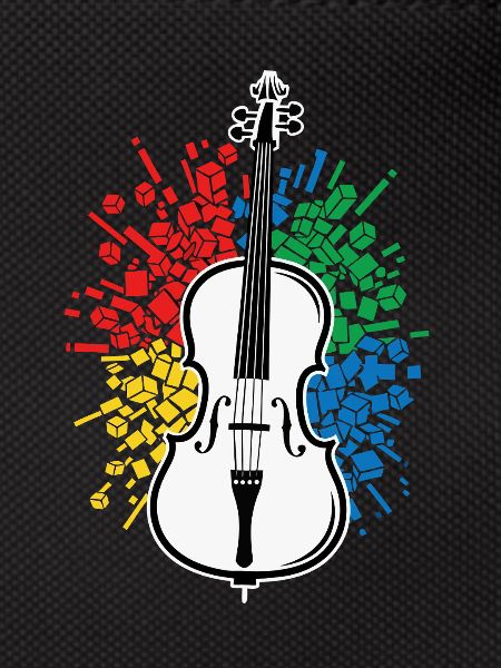 Cello Player Music Abstract