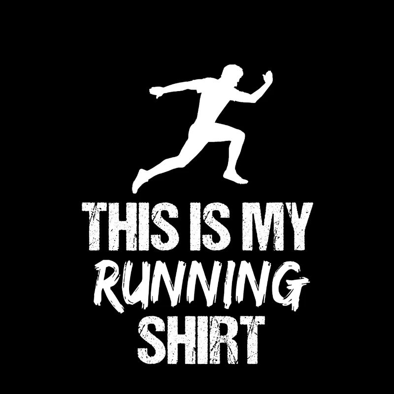 This Is My Running Shirt Male Sprinter Silhouette
