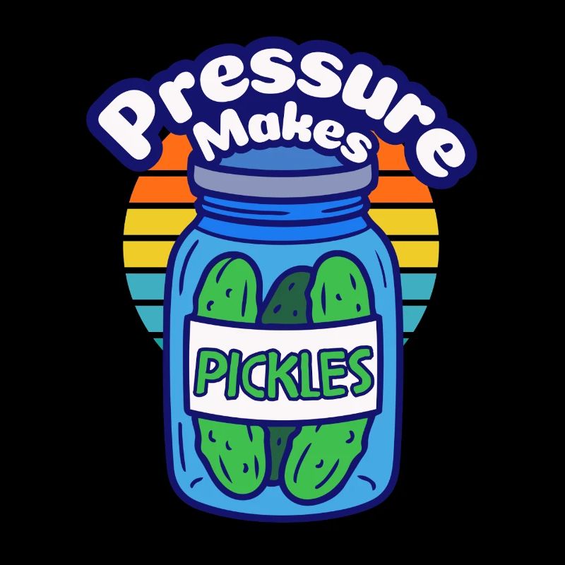 Green cucumbers in a jar pressure creates cucumbers