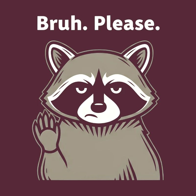 Bruh Please Waschbär Meme