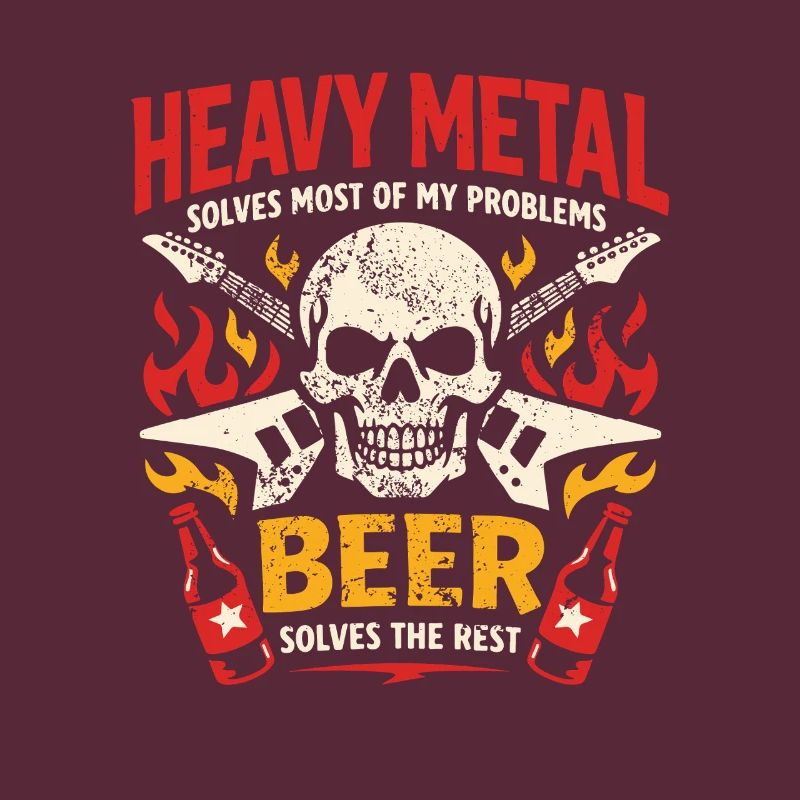 Heavy Metal solves my problems - Bier Spruch