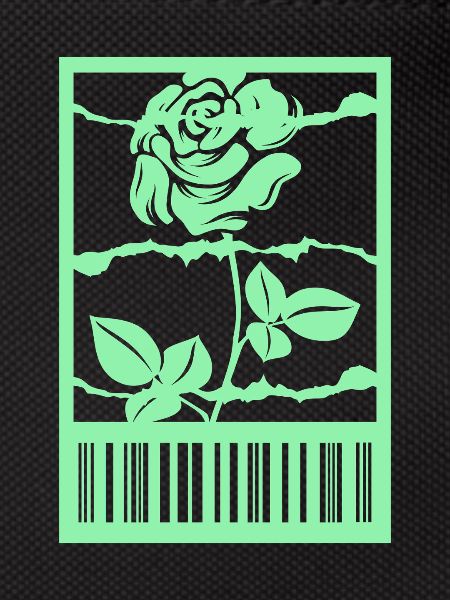 Gothic Rose Stacheldraht Strichcode Urban Style