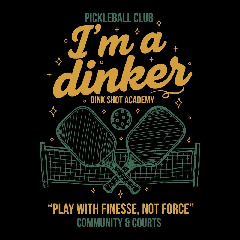 Pickleball Funny Player Im A Dinker Love