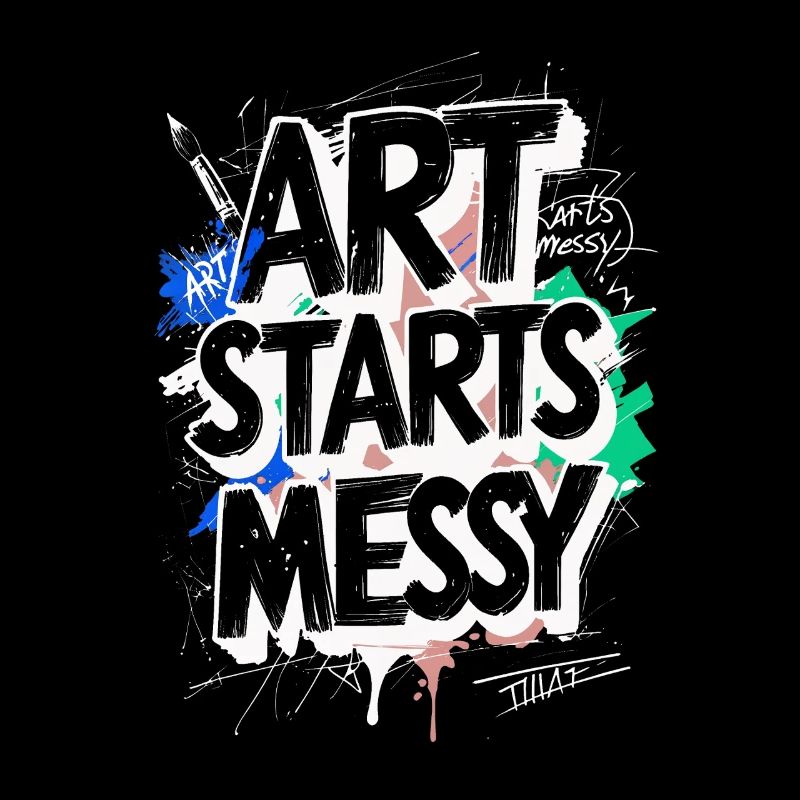 Scribble Doodle Drawing Art Starts Messy