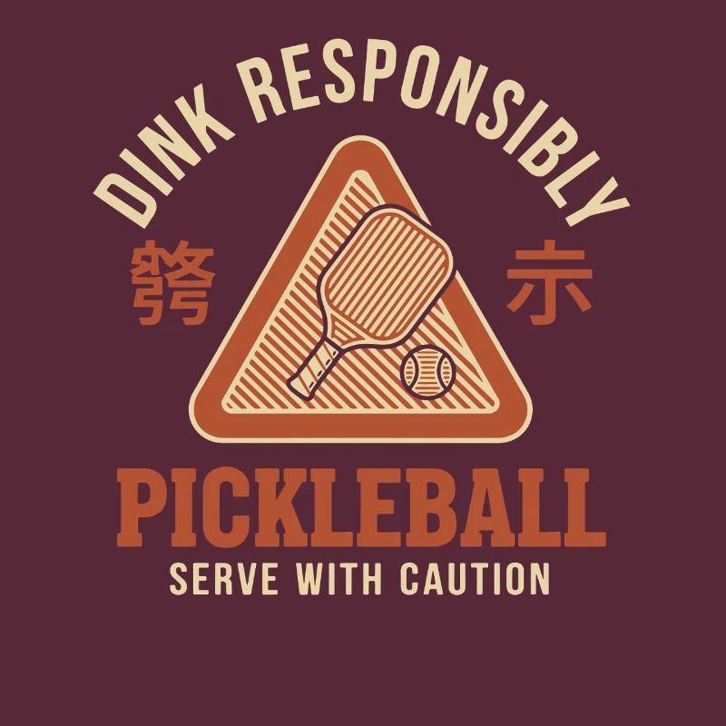 Pickleball Funny Player Dink Responsibly Caution