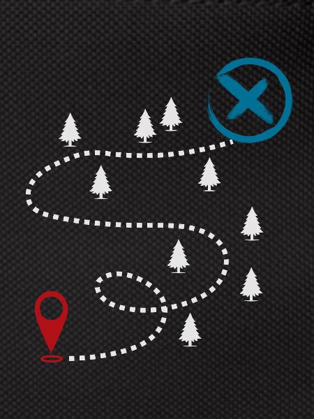 Adventure Trail Map Geocaching Graphic