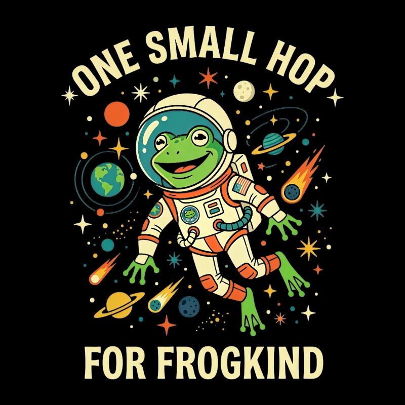 One Small Hop For Frogkind Space Frog Astronaut