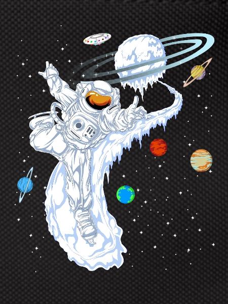 Astronaut Skiing Planet Shirt