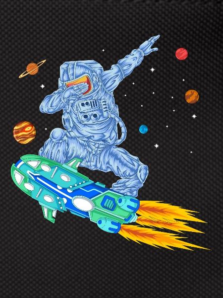 Astronauten-Hoverboard-Raumhemd
