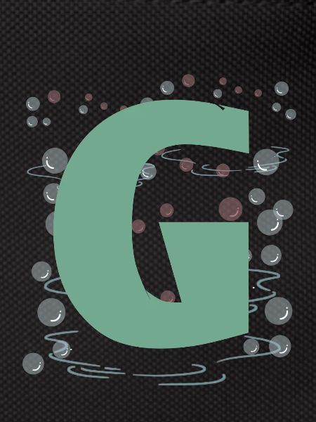 Lettre G en vert
