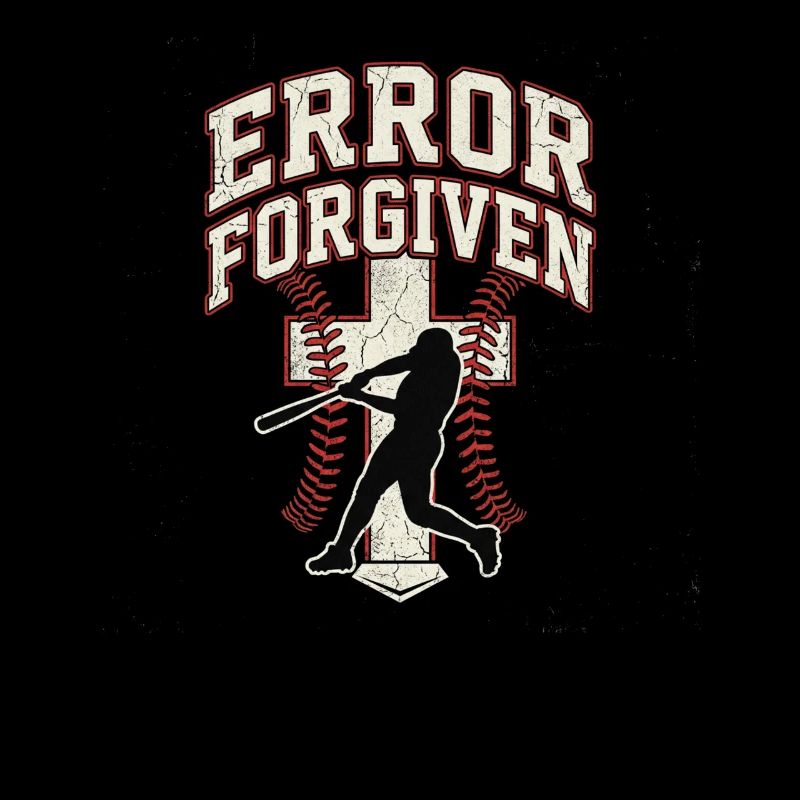 Error Forgiven Christlicher Baseball Glaube Jesus
