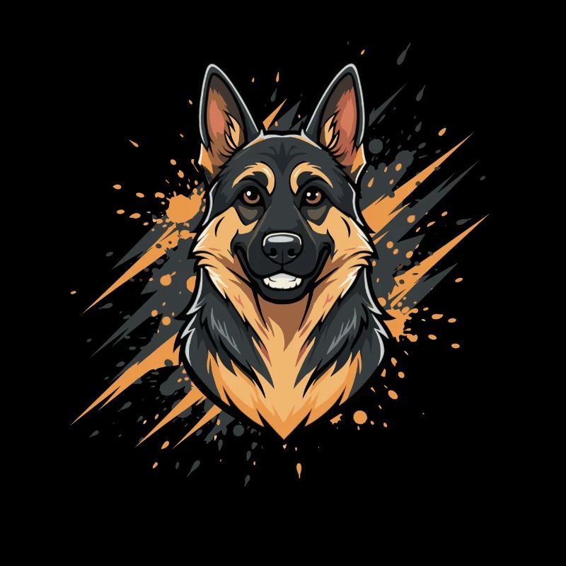 Schäferhund Kopf Spraykunst