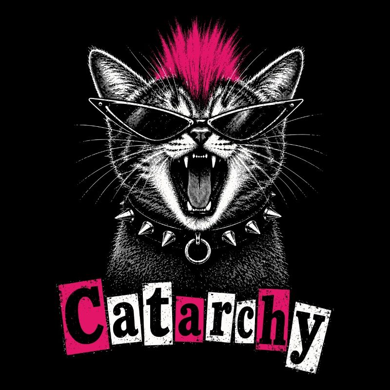 Catarchy Funny Punk Katzenmädchen Frauen
