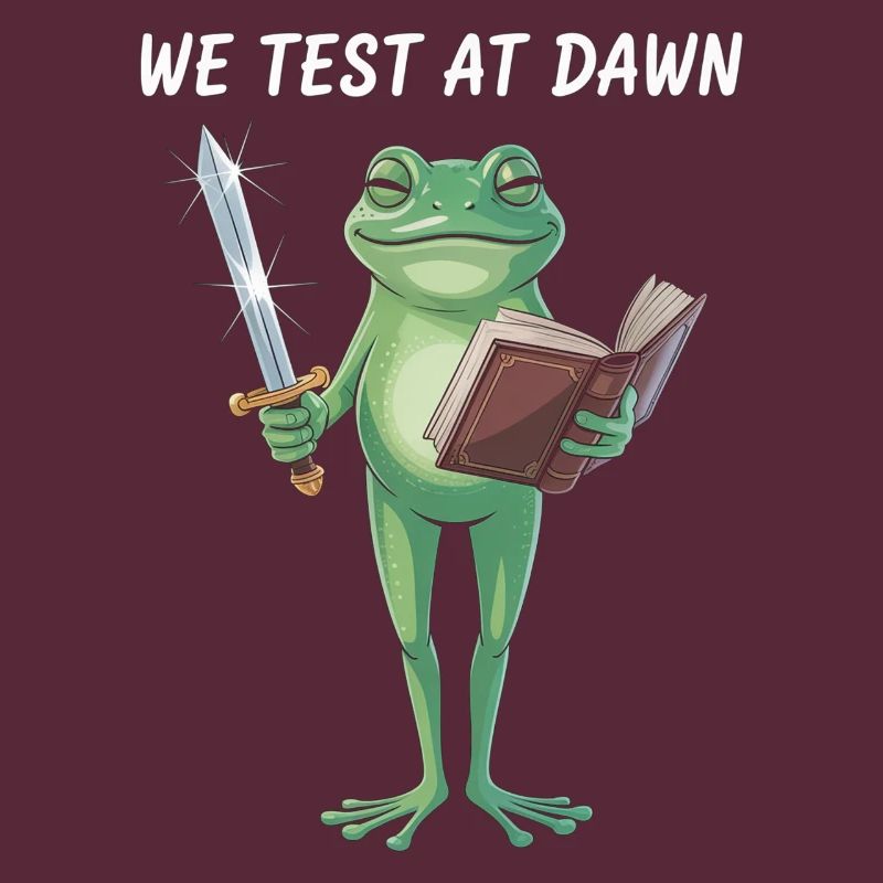 Dawn Quest Frog Sword and Scroll