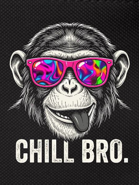 Vibrant Monkey with Neon Sunglasses