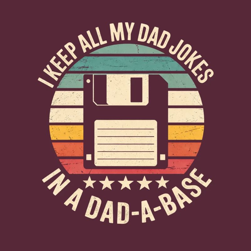 Retro Floppy Disk Humor Dad Jokes Database Database