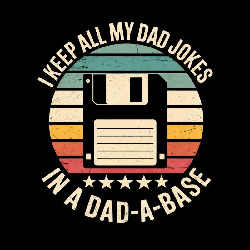 Retro Diskette Humor Dad Witze Database Datenbank