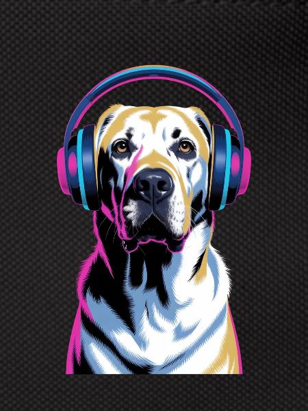 Labrador avec casque