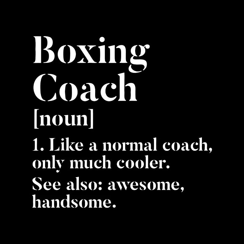 Boxing Coach Bold Print