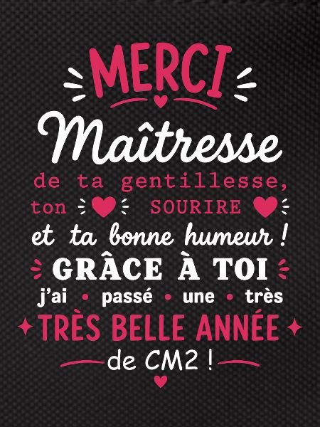 Merci Maîtresse CM2 