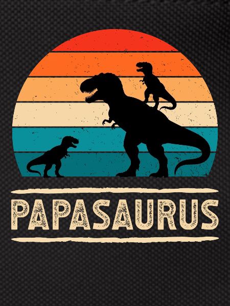 Papasaurus Dino Retro Sunset