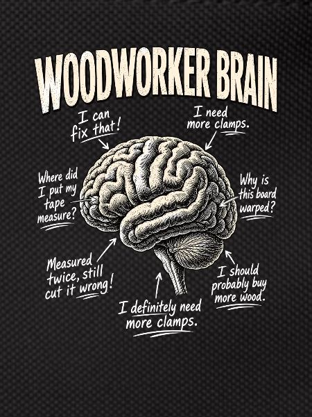 Carpenter Woodworker Brain Shirt