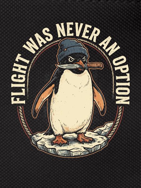 Penguin mit Messer – Eiswitz