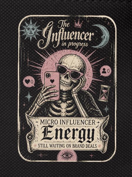 Micro Influencer Energy Skeleton Card