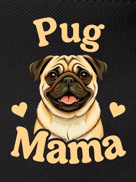 Pug Mama Heart Design