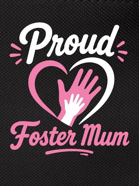 Proud Foster Mum Heart Emblem