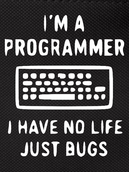 Programmierer Spruch – Bugs statt Leben