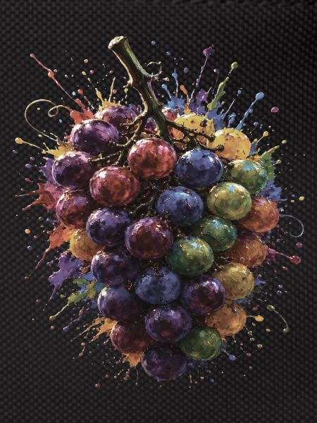 Mehrfarbige Grape Busch-Splash-Art