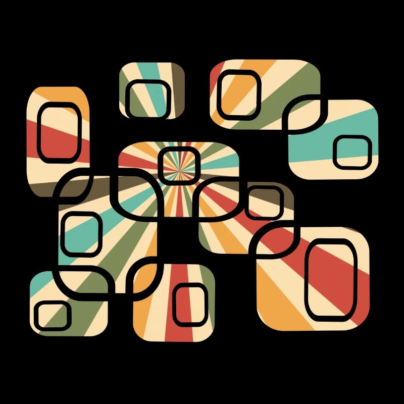 70s wallpaper pattern cuboid retro pattern