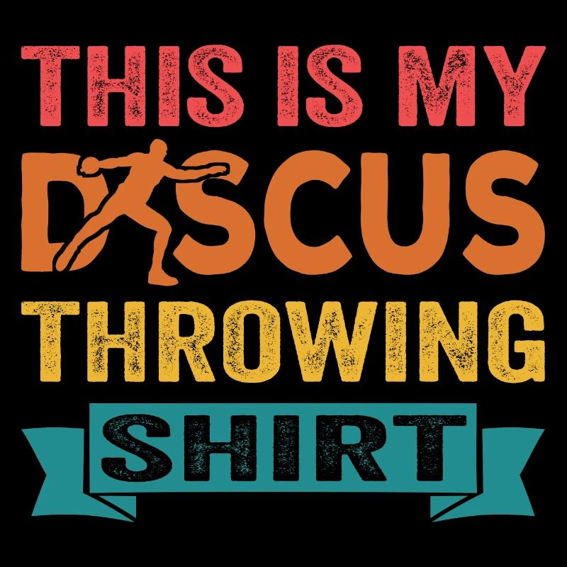 Diskus Athlete Vintage Retro Discus Werfer