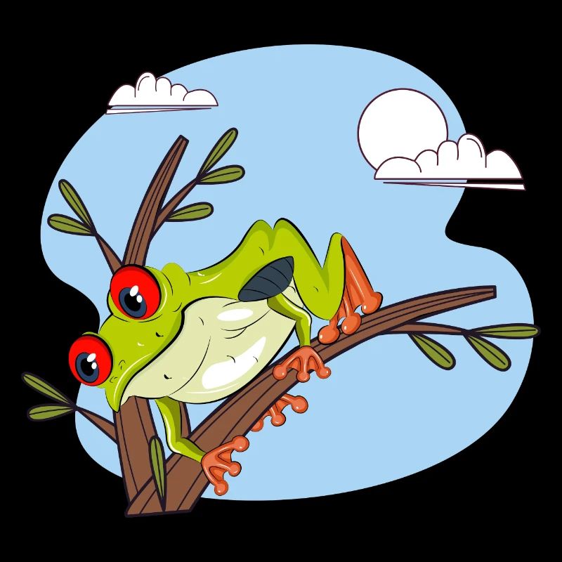 Red eyed Frog On A Branch