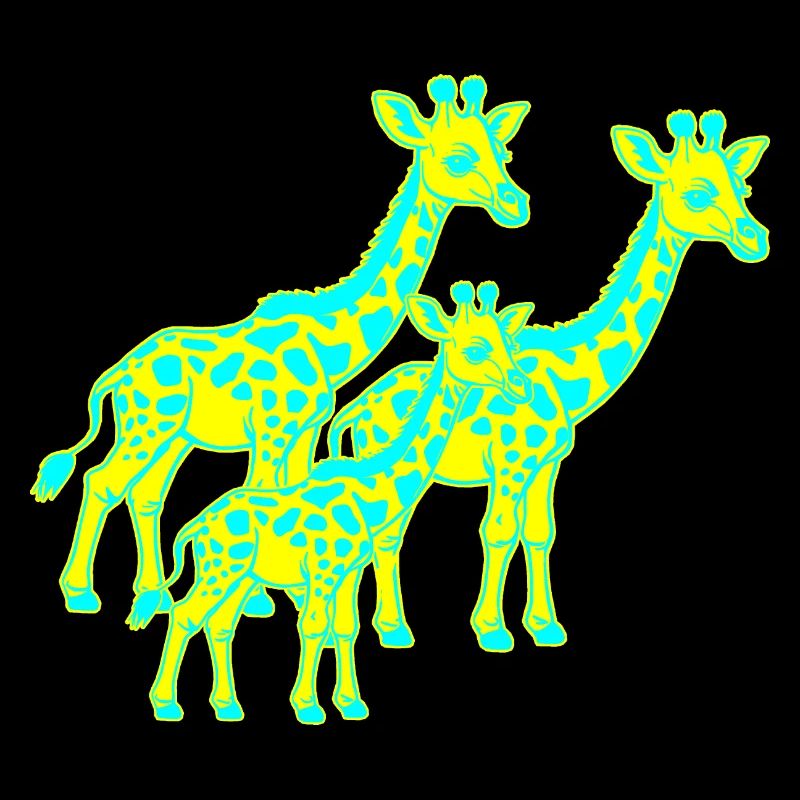 Giraffe Afrika Safari Kind Kinder Retro 80er 90er