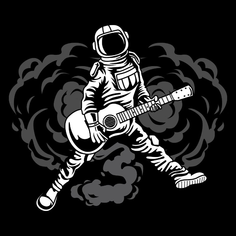Astronaut -Akustikgitarre Punk Geschenk
