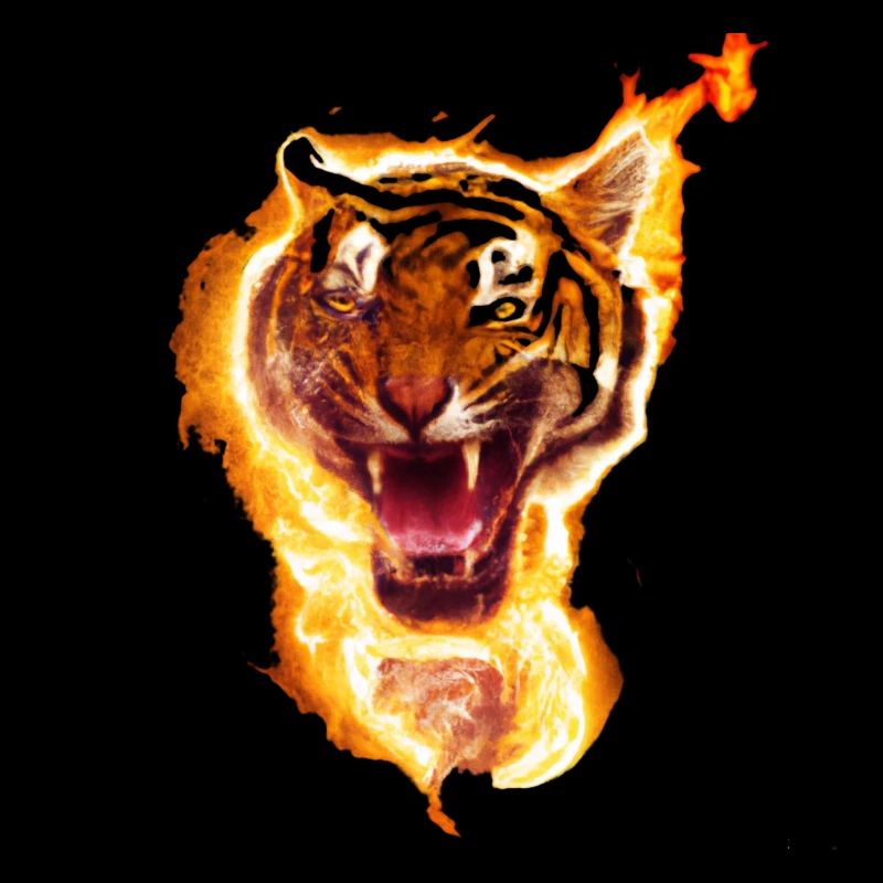 tiger in fire