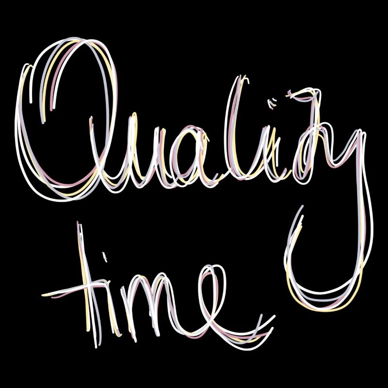 Quality Time Kalligraphie Minimalismus