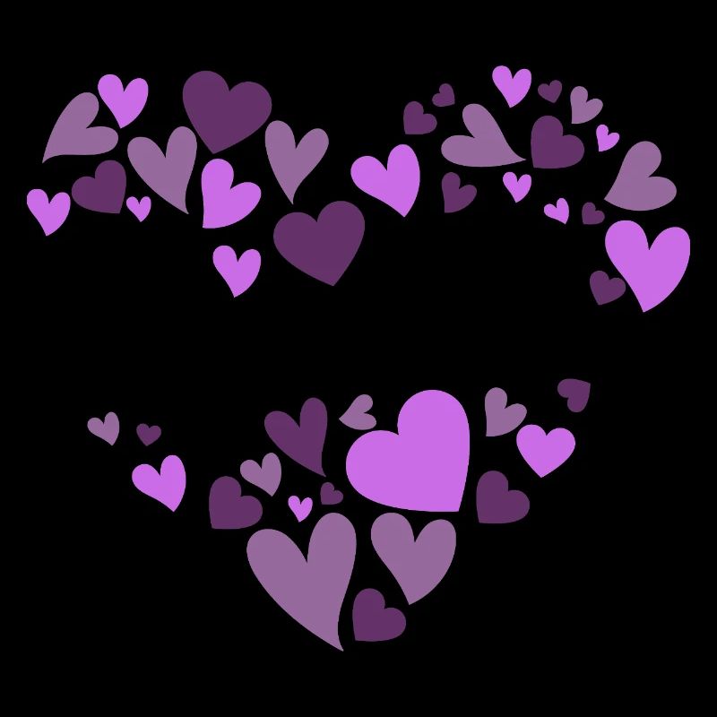 Conception du nom Elizabeth avec Hea violet en forme de cœur