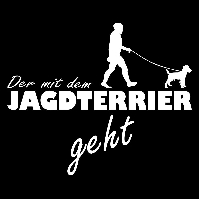 Deutscher Jagdterrier Hund der mit dem geht