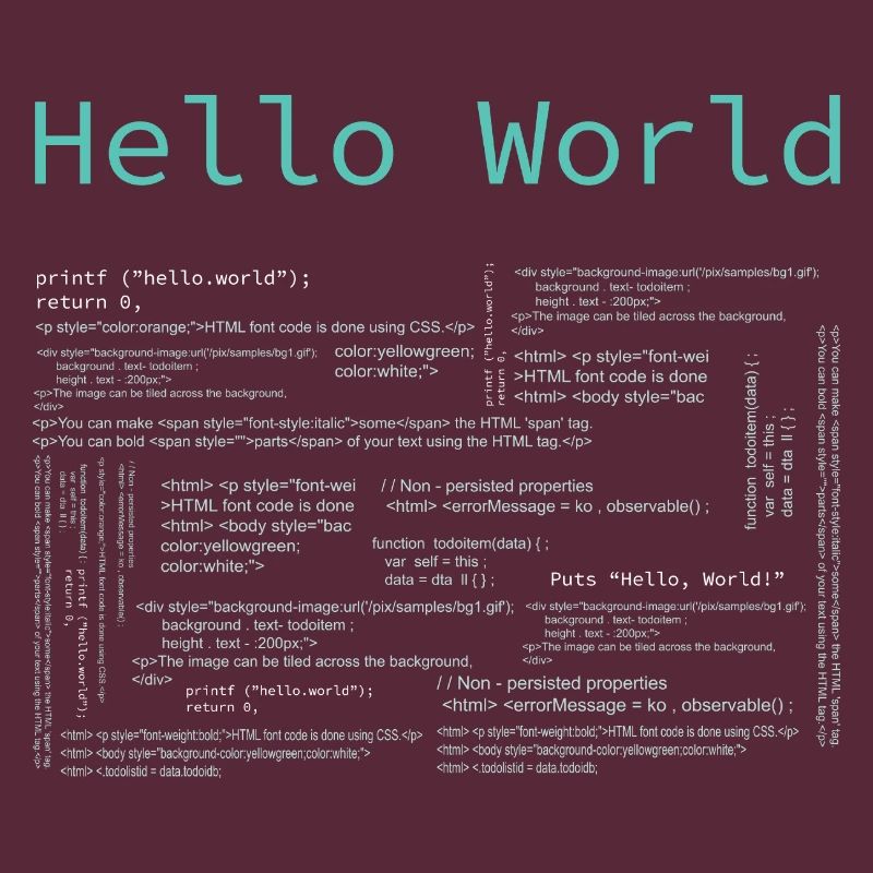 Hello World - Computer Pr... Programmers & Nerd