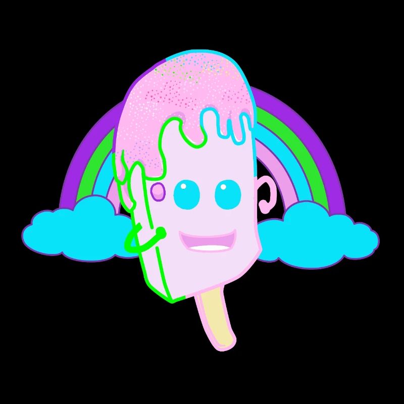 Happy Regenbogen Eis Eiskrem Kinder Fantasy